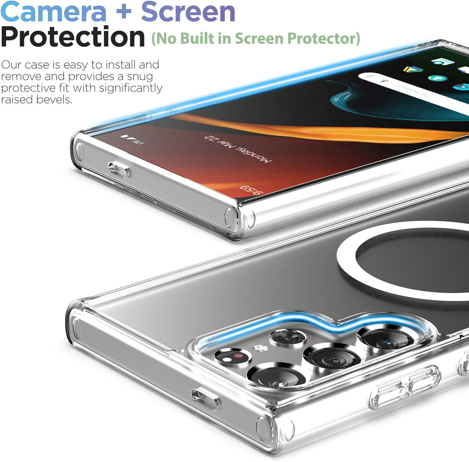 For Samsung Galaxy S24 S23 S22 Plus Ultra Clear  Mag Safe Shockproof Case Cover