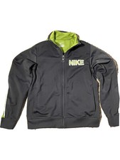 Nike BOYS KIDS TODDLER GRAY /GREEN ZIP ACTIVE JACKET SZ 7