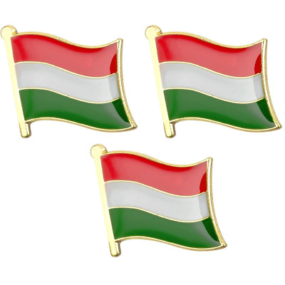 3 x Ungarn Ungarische Nationalflagge Metall Emaille Pin Anstecker