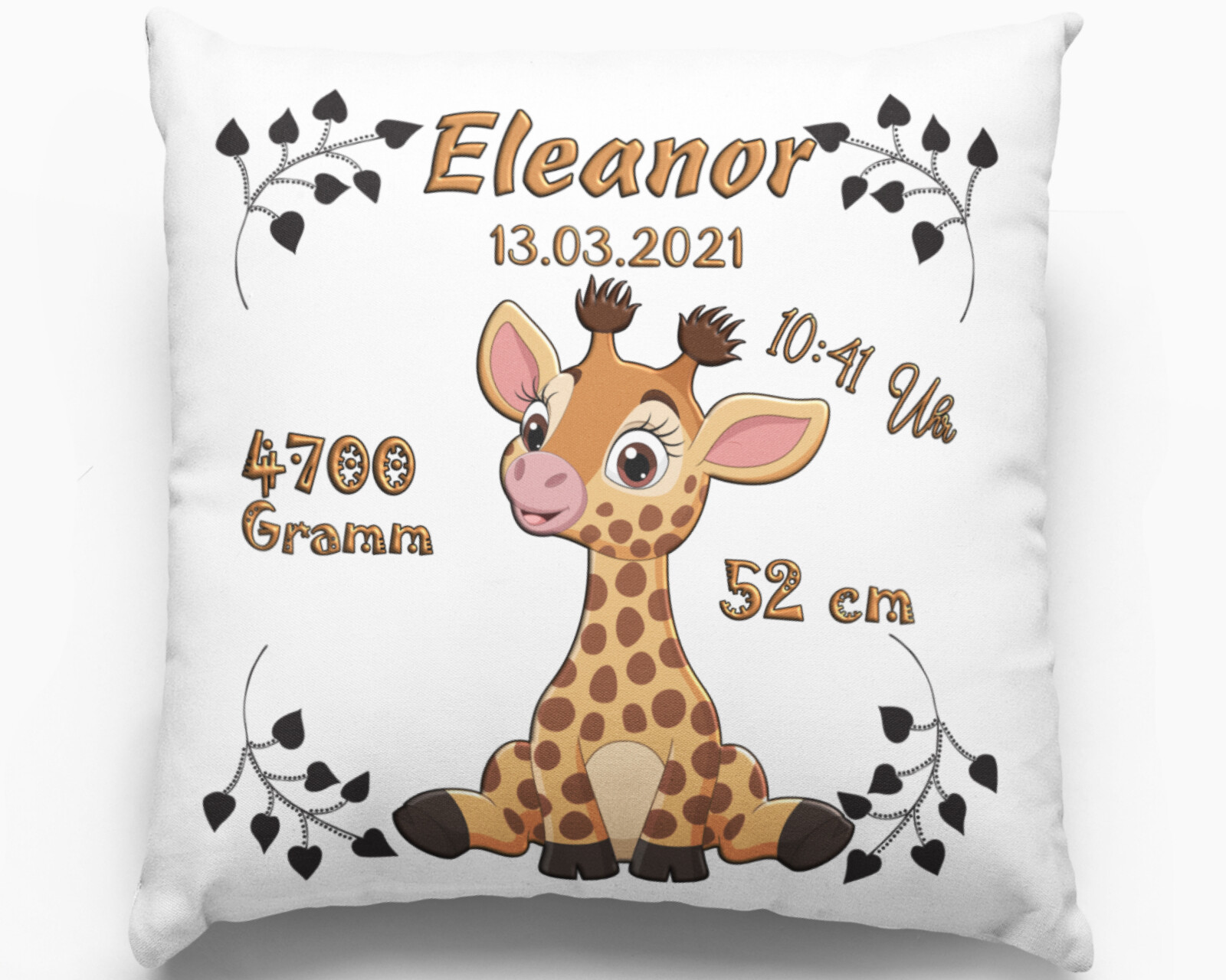 Personalisiertes Baby Geschenk zur Geburt Kissen mit Namen Geburtskissen Taufe