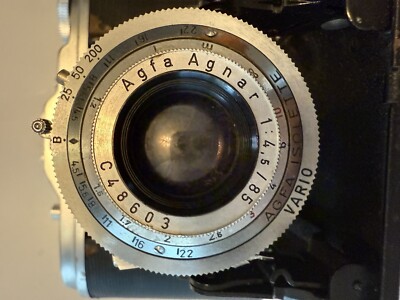 Appareil Photo Pliant Agfa Avec Soufflet Et étui En Cuir D'origine - Vintage