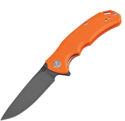 Artisan Cutlery Small Tradition Knife D2 Orange G10 Handle w Clip (1702PSBOE)