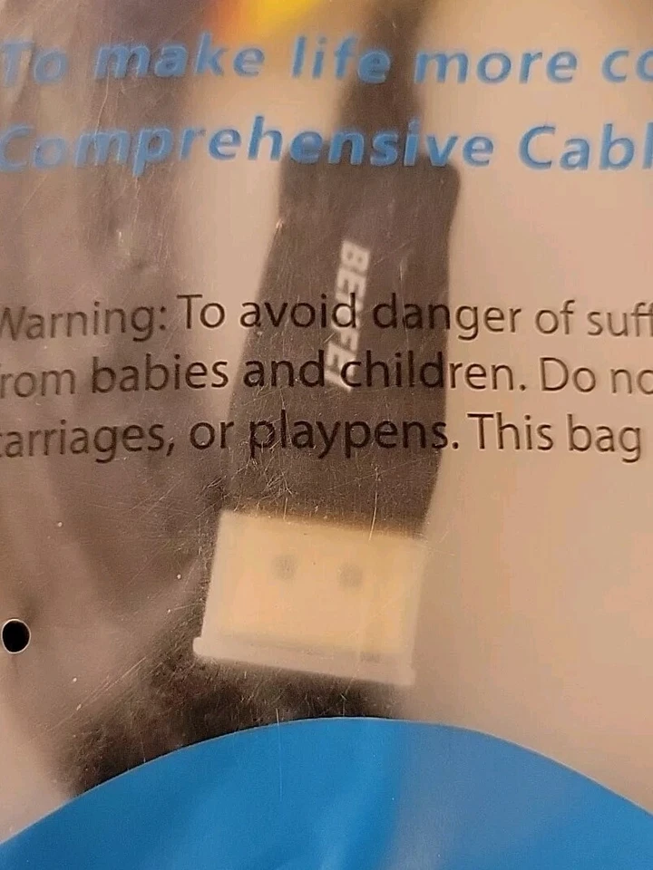 Benfei DisplayPort to HDMI Cable Male to Male Black Gold-Plated 2-ft. NEW SEALED - Image 2 of 4