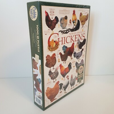 JIGSAW PUZZLE Nobody Here But Us Chickens Cobble Hill Farmyard Countryside NEW