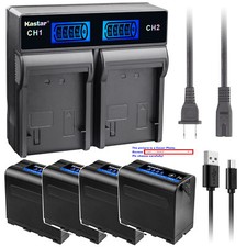 Kastar LCD Rapid Charger Battery for Sony NPF950 NP-F960 NP-F970 NP-F990 PRO