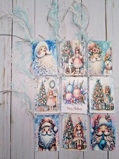 9 Whimsy Christmas Handmade Gift Tags Scrapbooks Junk Journals Parties Crafts