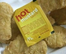 McDonald's Authentic HOT MUSTARD DIPPING SAUCE Lot of 12 Packets  SEALED