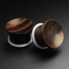 Sono Wood Single Flare Concave Plug | Handmade Organic Ear Gauges 