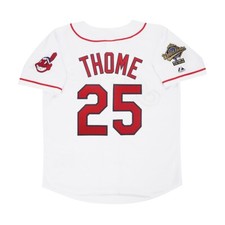 Jim Thome 1995 Cleveland Indians Home White World Series Men's Jersey