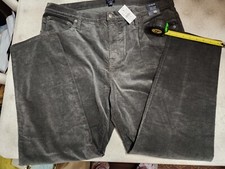 NWT Women's Gray Corduroy Pants High Rise Vintage Straight 35/ 16