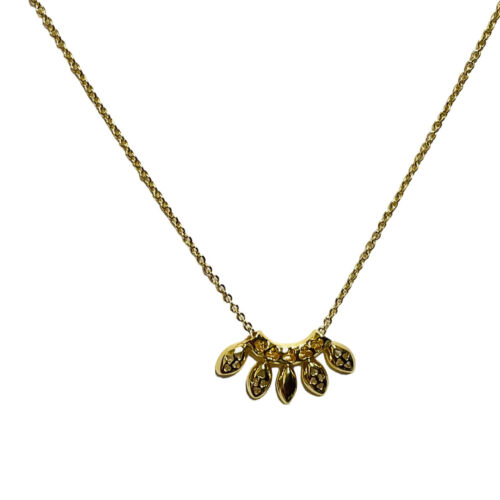 Gorjana Faux Opal Crystal Necklace October Birthstone 18k Gold Plated Chain - Picture 2 of 6