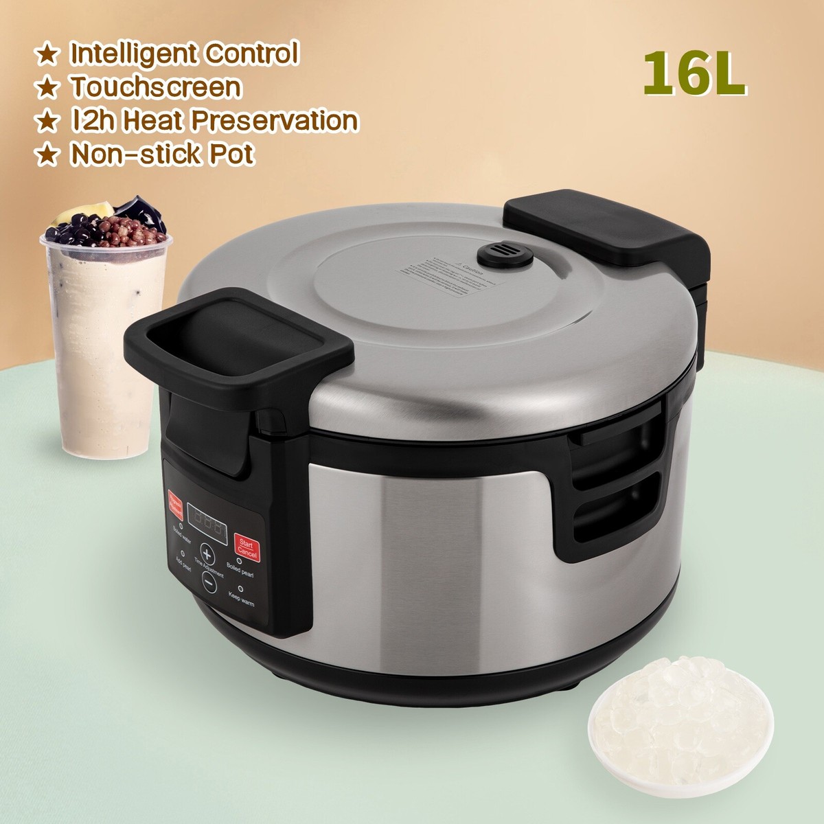 Milk Cooker WantJoin 12L Boba Maker Machine, Commercial Boba