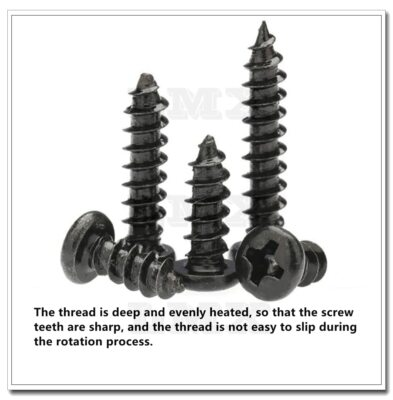 #ad Black Phillips Pan Head Self tapping screws M1 M1.2 M1.4 M1.5 M1.7 M2 M2.5 M3 $11.49