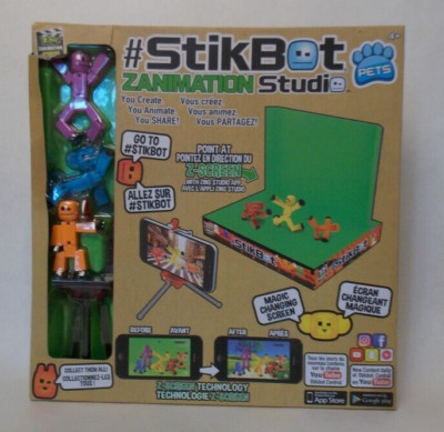 Zing Stikbot Zanimation Studio Pets 2017 2 Figures 1 Pet Figure Item #TST617 NIB