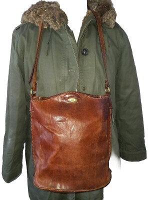 The Bridge Vintage Womens Genuine Leather  Shoulder Bag Brown