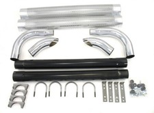 Patriot H1070 Exhaust Side Pipes Tubes Chrome Universal 70 Inch With Heat Shield