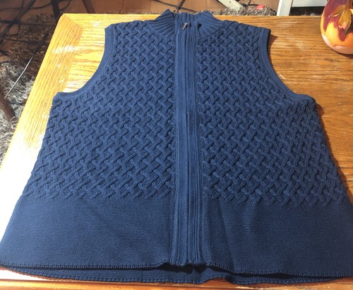 coldwater creek zipper sweater vest 
