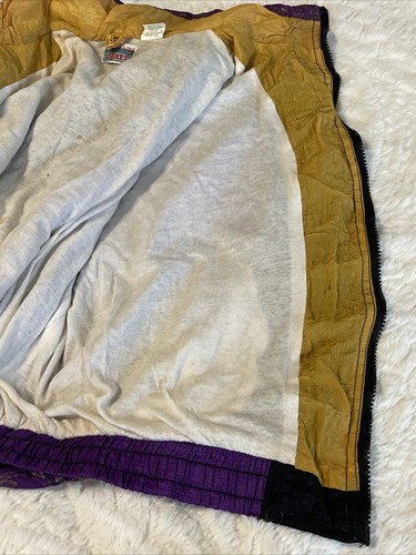 90’s Windbreaker Hip Hop Sport bomber jacket purple Gold Medium Dopamine - Picture 14 of 16