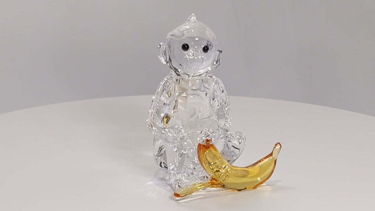 Swarovski MONKEY with BANANA Color Crystal Figurine 5524239