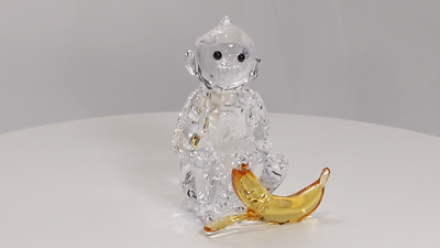Swarovski MONKEY with BANANA Color Crystal Figurine 5524239