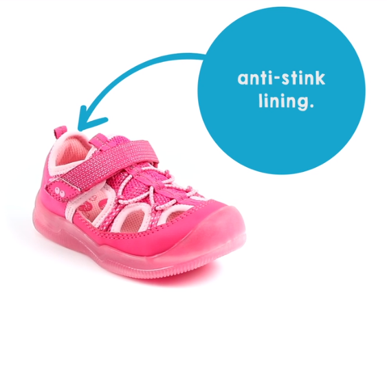 Surprize Stride Rite Toddler Girl Size 8 Light up Fisherman Hiking Sandals Pink for sale online 