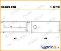 Kurbelwellenlager Glyco H688/7STD FüR Porsche 911 911 Targa