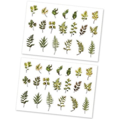 Plant Leaf Flower Themed Sticker Adheisve PET Sticker for Scrapbooking Journal