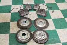 97-04 C5 Vette Grey Front Rear Lh Rh Brake Calipers Drilled Slotted Rotors Wty