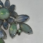 Kramer Of New York Blue & Green Givre Glass & Rhinestone Brooch & Clip Earrings  — photo 5