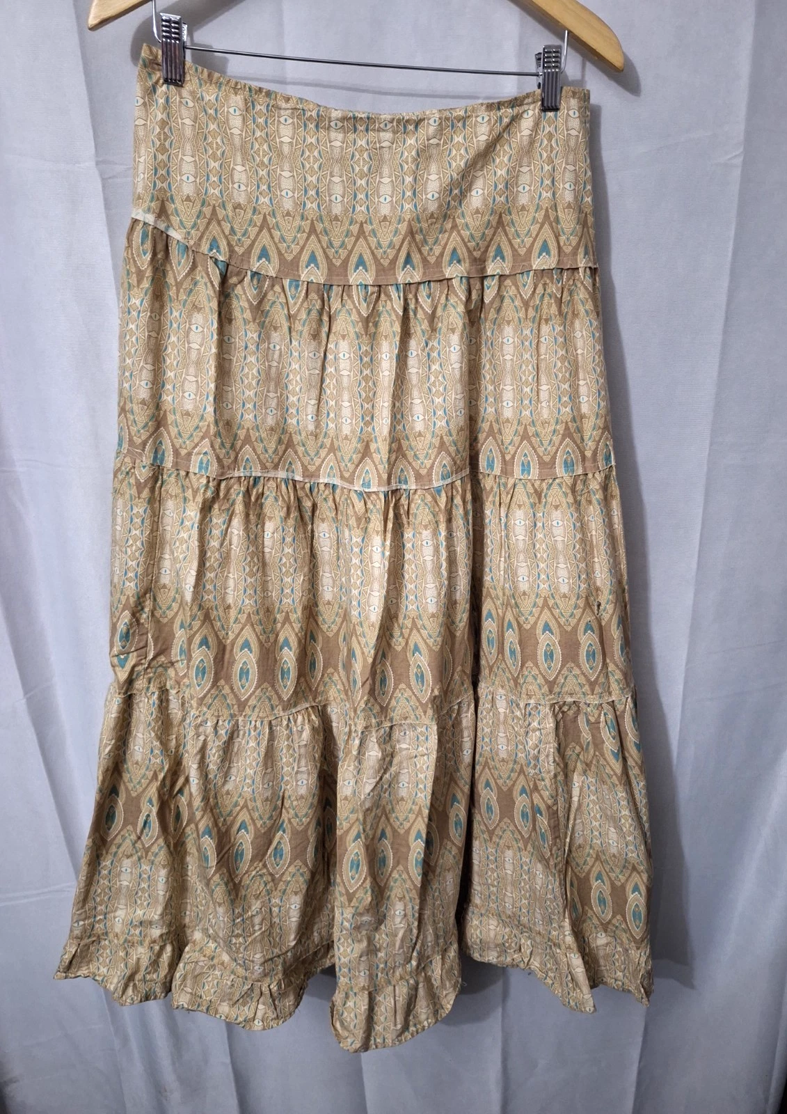 Vintage Caren Sport Tiered Boho Maxi Skirt Sz 2x Aztec Western Geometric Cowgirl
Opens in a new wind