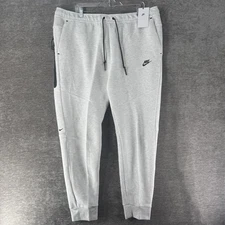 Nike Tech Fleece Joggers Birch Heather White Black Men's Size 2XL HV0959-051 NWT