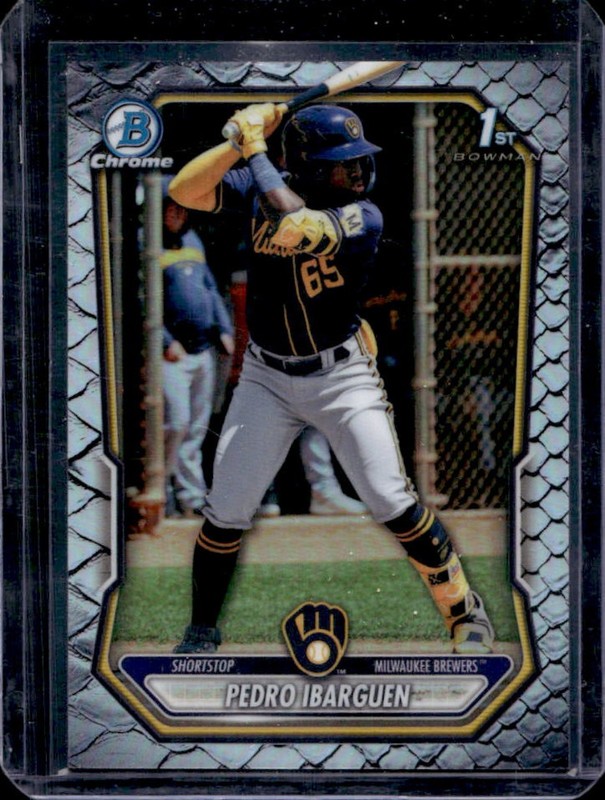 2026 Bowman Pedro Ibarguen Chrome Reptilian Refractor 1st #BCP-140 Brewers