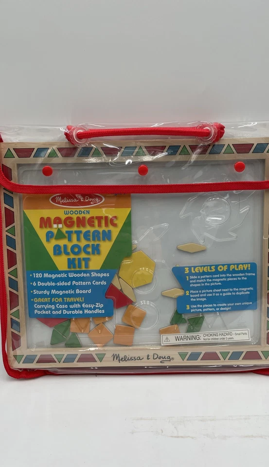 Melissa & Doug Kit de Bloques de Patrón Magnético Juego de Juguetes Educativos de Madera Foto 4 de 4