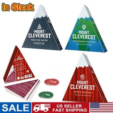 Mount Cleverest /Movies/Geography Edition Family Party Card Trivia Game US