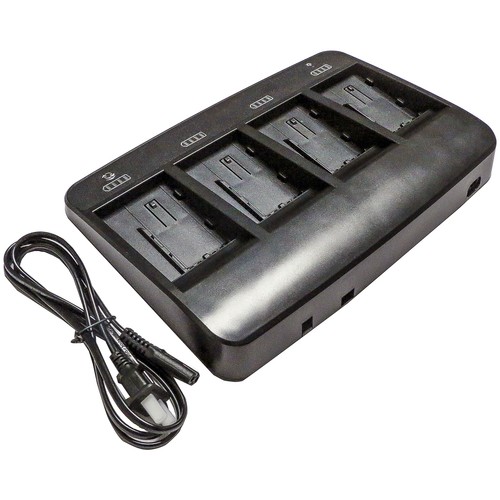 Cargador de batería múltiple de 4 bahías para GEB222 GEB241 GEB242 GEB331 GEB341 AdirPro - Imagen 2 de 4