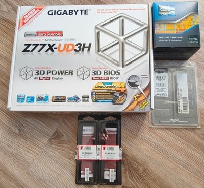 Intel 3770k + Gigabyte GA-Z77-UD3H + 24 GB RAM