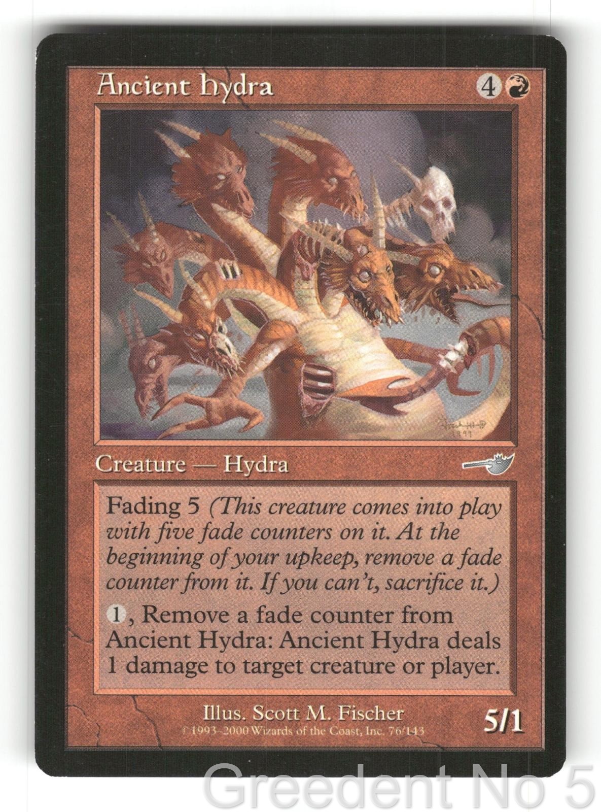 Ancient Hydra 76 Uncommon Nemesis Magic: The Gathering Lightly Played
