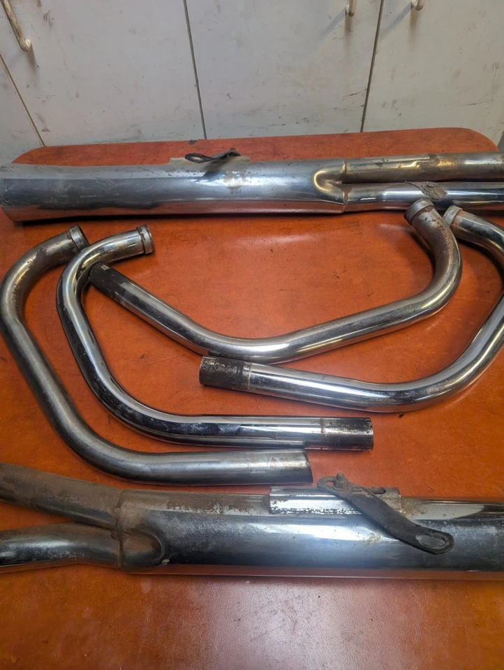 HONDA CB750 C 1980-1982 TUBOS SILENCIADORES ESCAPE OEM 82 CB750C Custom CB 750 Foto 4 de 4