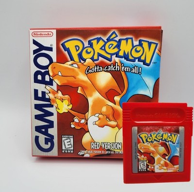 Authentic Pokemon Red Version Game Boy In Box Bundled w Modern Production Box
