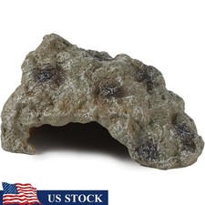 Natural Reptile Hide Cave Snakes Lizards Terrarium Safe Non-Toxic Resin New