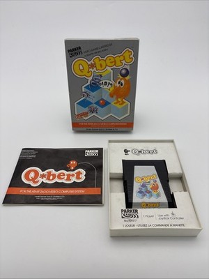 Atari 2600 Spiel -- Qbert -- von Parker in NTSC funktioniert BOX OVP