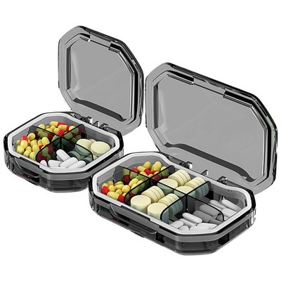 7-Tage-Medizin-Pillenbox-Organizer mit 4 oder 6 Fächern, wöchentlicher Pillens