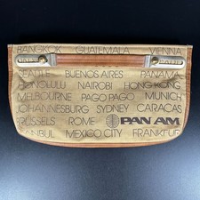 Vintage PAN AM AIRLINES Canvas Travel Carry Bag Global Cities Destinations