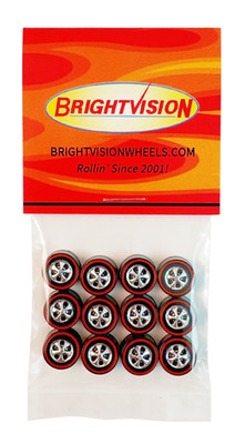 12 Brightvision Redline Wheels   12 Medium Hong Kong Bearing Style