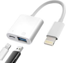 Apple Mfi Certified Lightning to USB Camera Adapter with Charging Port for ...