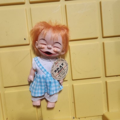 1960s I'M JUST A LITTLE BRAT DOLL GIRL Baby Play Doll w/ Tag Original Enco H91