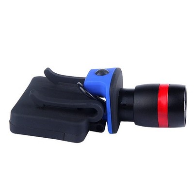COB T6 LED Clip-On Head Torch Zoomable Cap Hat Light Headlamp Fishing Camping F