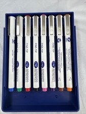 Creative Memories Fine Tip Colored Pen Set Of 8 In Case Nice 