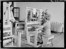 Wolf Pit Farms,Georgia,GA,Farm Security Administration,1940,FSA,Weaving