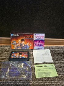 Double Dragon 1 2 3 Game Set Famicom FC Box Manual Tested NTSC-J Import Japan